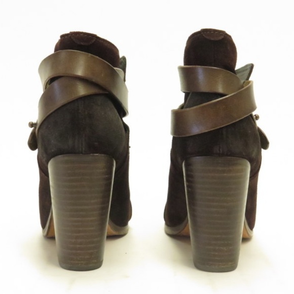 Rag & Bone Harrow Ankle Boot Dark Burgundy Brown - Picture 6 of 8